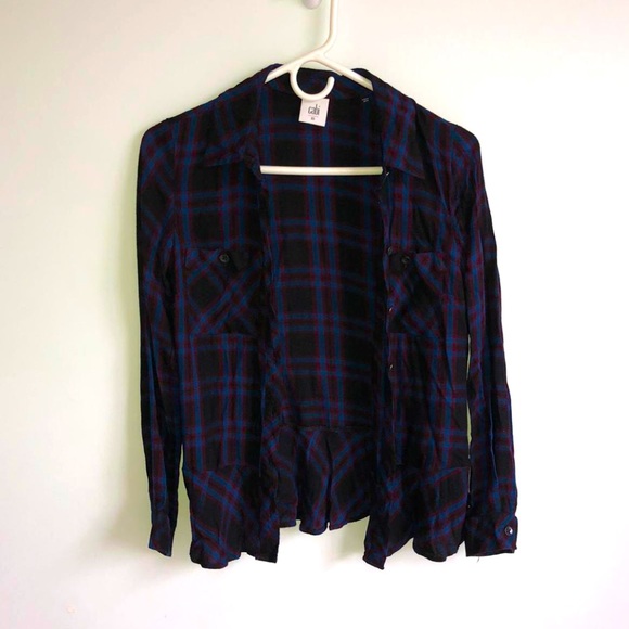 Cabi buttons down flannel long sleeve blouse. Size Xs . - Picture 2 of 4